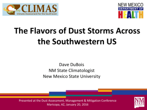 Dr. David Dubois, State Climatologist, New Mexico State University