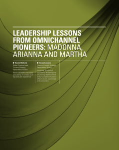 LEADERSHIP LESSONS fROM OMNICHANNEL PIONEERS