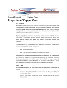 Properties of Copper Ores