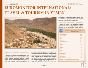 EUrOMONITOr INTErNATIONAL: TrAVEL & TOUrISM IN yEMEN