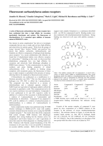 Fluorescent carbazolylurea anion receptors