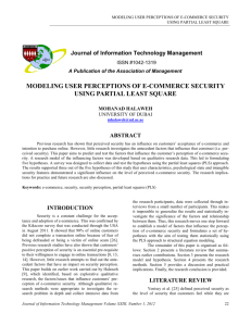 modeling user perceptions of e-commerce security using partial