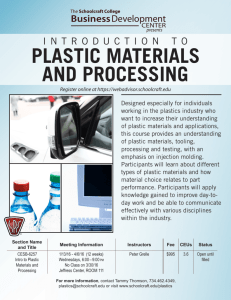 plastic materials and processing