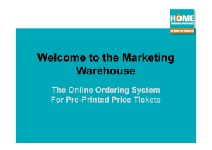 Welcome to the Marketing Warehouse