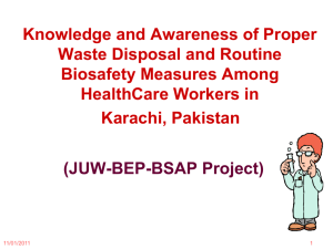 Knowledge and Awareness of Proper Waste Disposal and Routine