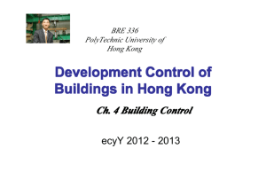 Development Control of Buildings in Hong Kong