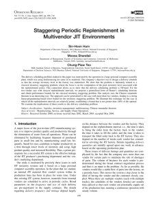 Staggering Periodic Replenishment in Multivendor JIT Environments