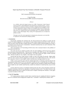 Improving Round-Trip Time Estimates in Reliable Transport Protocols