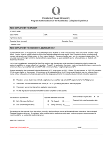 Membership application form - Florida Gulf Coast University
