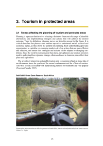 3. Tourism in protected areas