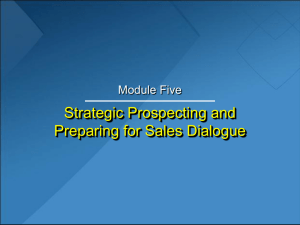 Strategic Prospecting and Preparing for Sales Dialogue