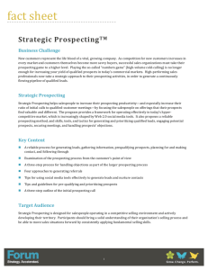 Strategic Prospecting