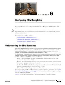 Configuring SDM Templates