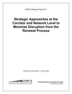 Strategic Approaches at the Corridor and Network Level to Minimize