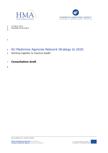 EU Medicines Agencies Network Strategy to 2020