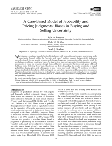 A case-based model of probability and pricing judgments