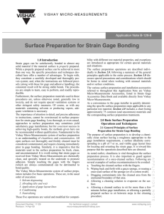 Surface Preparation for Strain Gage Bonding Application Note B-129-8