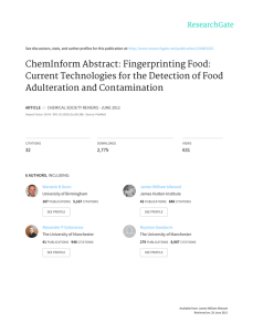 Current Technologies for the Detection of Food