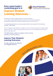 Improve Student Learning Outcomes…