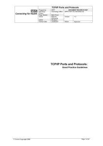 TCP/IP Ports and Protocols