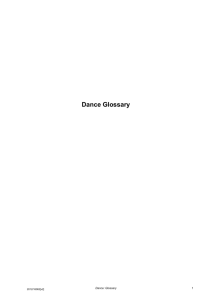 dance glossary - School Curriculum and Standards Authority