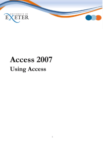 Using Access Databases