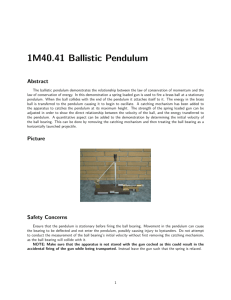 1M40.41 Ballistic Pendulum