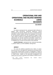 operational risk and operational risk related banking scandals