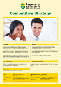 Competitive Strategy - Institute of Bankers South Africa