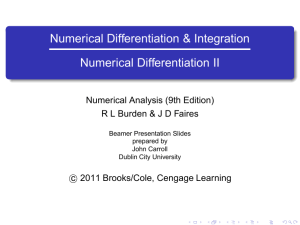 central finite differences