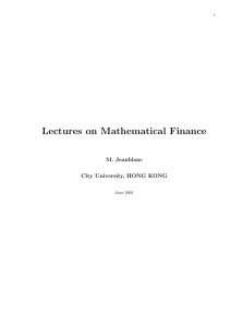 Lectures on Mathematical Finance
