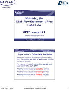 Mastering the Cash Flow Statement & Free Cash Flow CFA® Levels