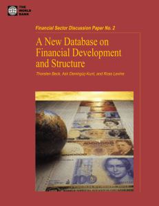 A New Database on Financial Development and