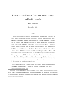 Interdependent Utilities, Preference Indeterminacy - eea