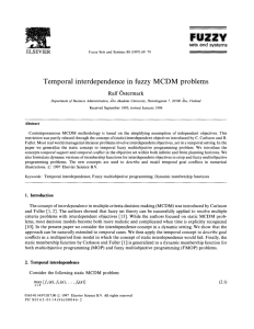 Temporal interdependence in fuzzy MCDM problems