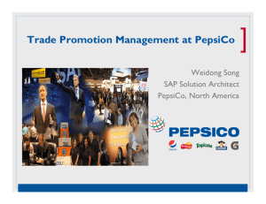 Trade Promotion Management at PepsiCo