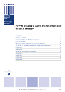 How to develop a waste management and disposal strategy