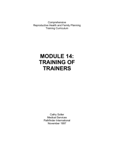 module 14: training of trainers