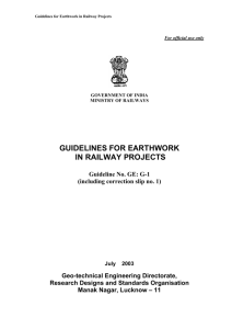 guidelines for earthwork in railway projects - rdso