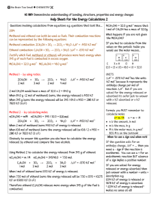 91164 Calculation Help Sheet 2