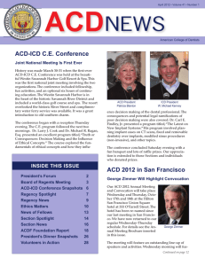 acdnews - American College of Dentists