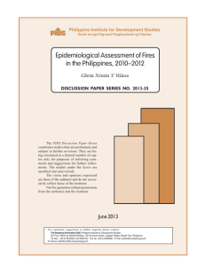 Epidemiological Assessment of Fires in the Philippines, 2010–2012