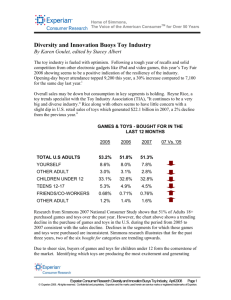 Diversity and Innovation Buoys Toy Industry