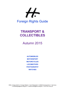 Rights Guide TRANSPORT & COLLECTIBLES Autumn 2015