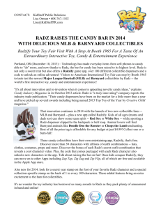 radz raises the candy bar in 2014 with delicious mlb