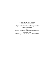 The BCCI Affair - Public Intelligence