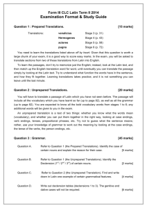 2014 Term II CLC Exam Format