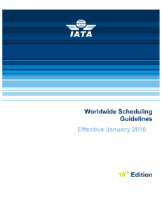 Worldwide Scheduling Guidelines