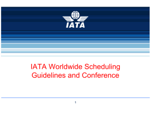 IATA Worldwide Scheduling Guidelines and