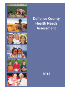 Defiance County Health Needs Assessment 2012